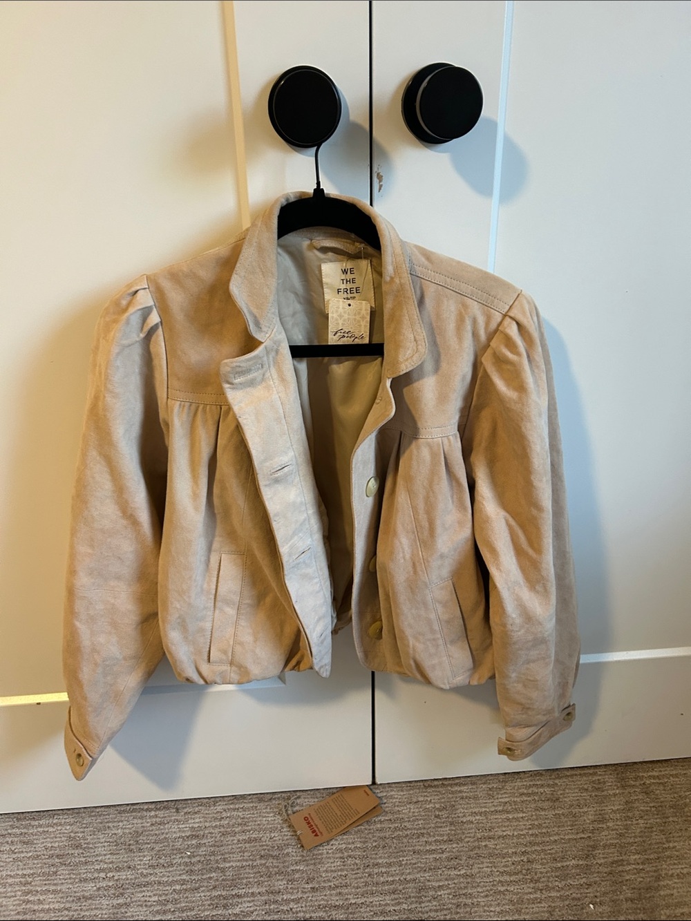 We The Free nimbus suede jacket in tofu ivory color - Picture 4 of 6